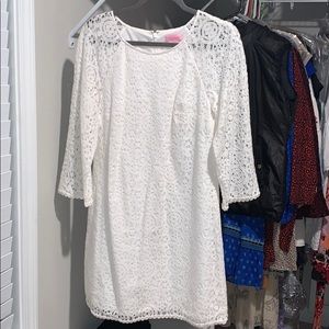 Lilly Pulitzer size 10 white lace shift dress